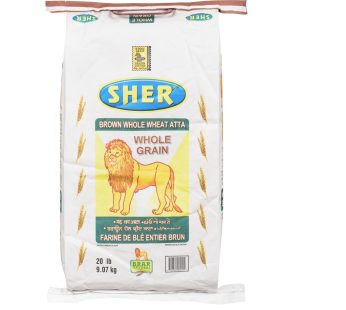 SHER WHOLE GRAIN ATTA 20lb