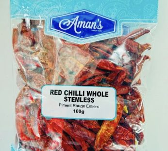 Aman Red Chilli Stemless 100G