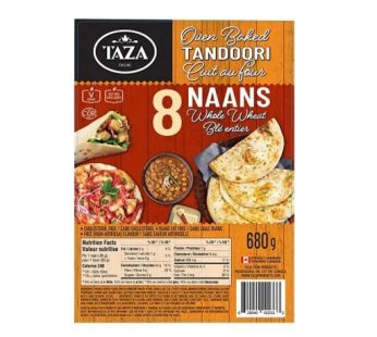 TAZA TANDOORI NAAN WHOLE WHEAT 8 PCS