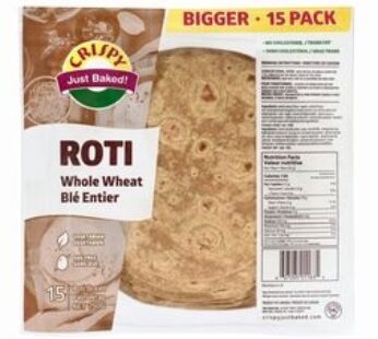 CRISPY WHOLE WHEAT ROTI 15PCS