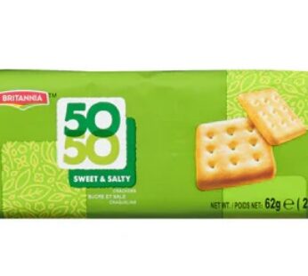 BRITANNIA FIFTY FIFTY BISCUITS 62G