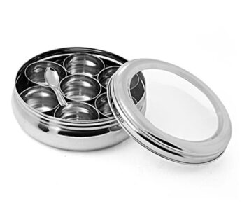 GC GLASS TOP STAINLESS STEEL MASALA DABBA