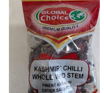GLOBAL CHOICE KASHMIRI RED CHILI WHOLE WITHOUT STEM 100GM
