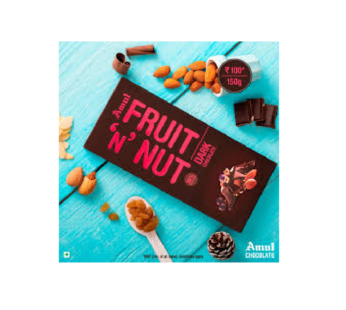AMUL FRUIT N NUT DARK CHOCOLATE 150G