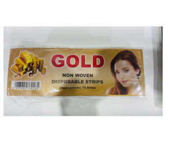 GOLD DISPOSABLE WAX STRIPS 70PC PACK
