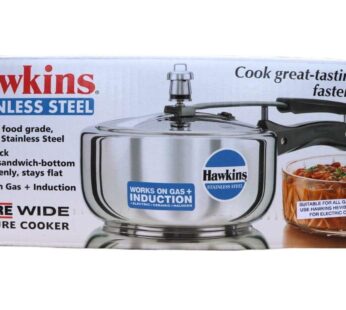 HAWKINS STEEL PRESSURE COOKER WIDE 3LTR