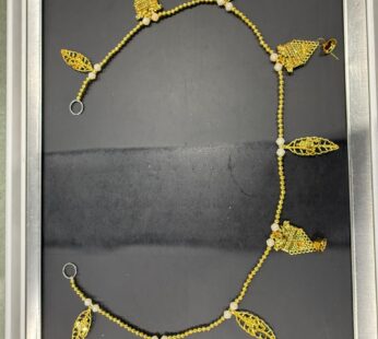 DIWALI TORAN GOLDEN BEADS LEAVES