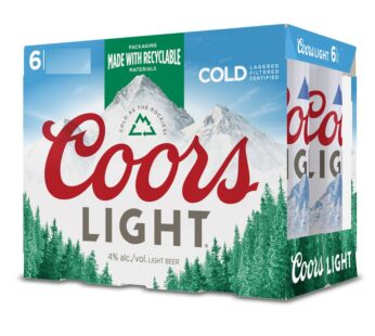 Coors Light – Lager Beer 6 X (355 ml Can) 4% alc./vol.