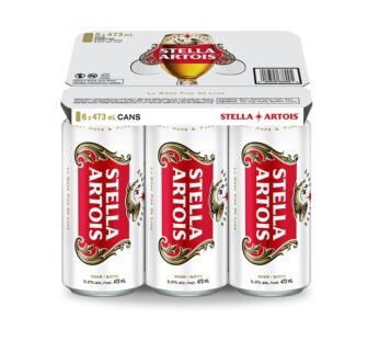Stella Artois – Lager Beer (6 x 473 ml Cans) 5.0% alc./vol.