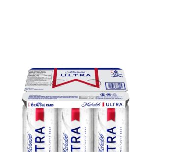 Michelob Ultra – Light Lager Beer (6 x 473 ml Cans) 4.0% alc./vol.