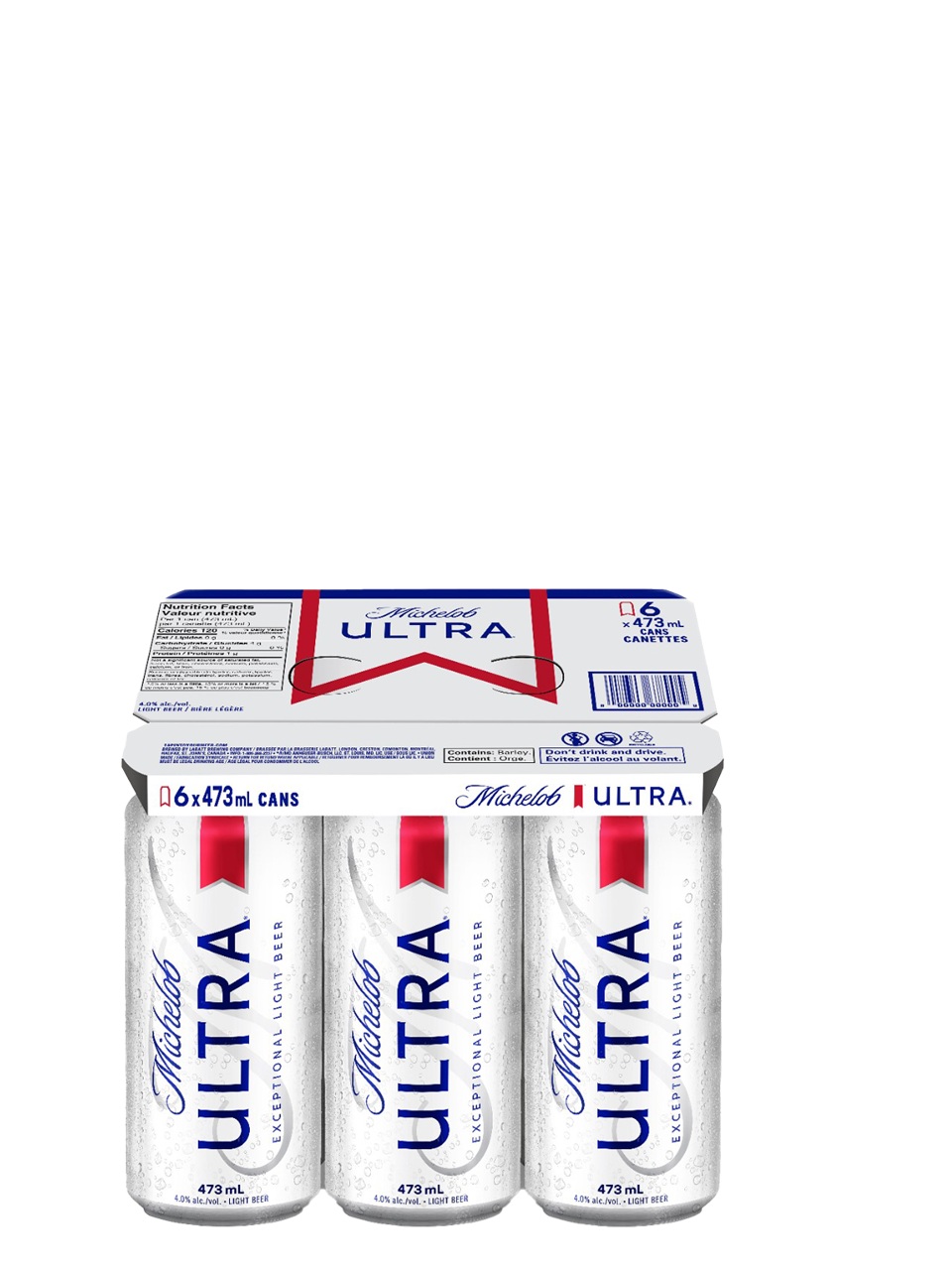 Michelob Ultra – Light Lager Beer (6 x 473 ml Cans) 4.0% alc./vol.