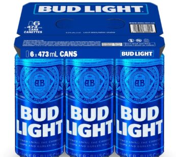 Bud Light – Light Lager Beer (6 X 473 ml Can) 4.0% alc./vol.
