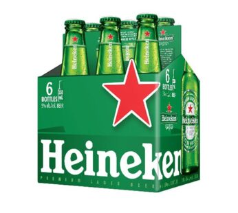 HEINEKEN 6 x 330ML BOTTLES 5% alc./vol. BEER