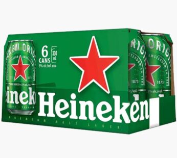 HEINEKEN 6 x 330ML CANS 5% alc./vol. BEER