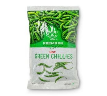 DEEP HOT GREEN CHILLIES 340G