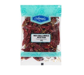AMAN RED CHILLI WITH STEM 100G
