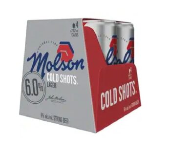 MOLSON COLD SHOT 4X222ML CAN BEER 7.1%ALC./VOL.