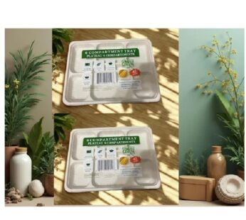 SIMPLY GREEN 6 COMPARTMENT TRAY 40CT
